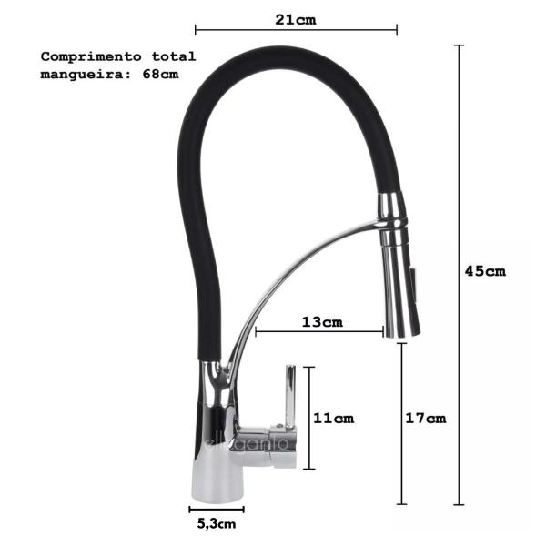 Imagem de Cuba cozinha 50x40 inox304 com acessórios e torneira gourmet