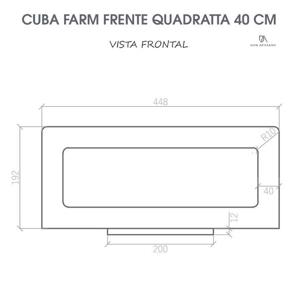 Imagem de Cuba Cozinha Farm Sink Frente Quadratta 40 Cm - Branca