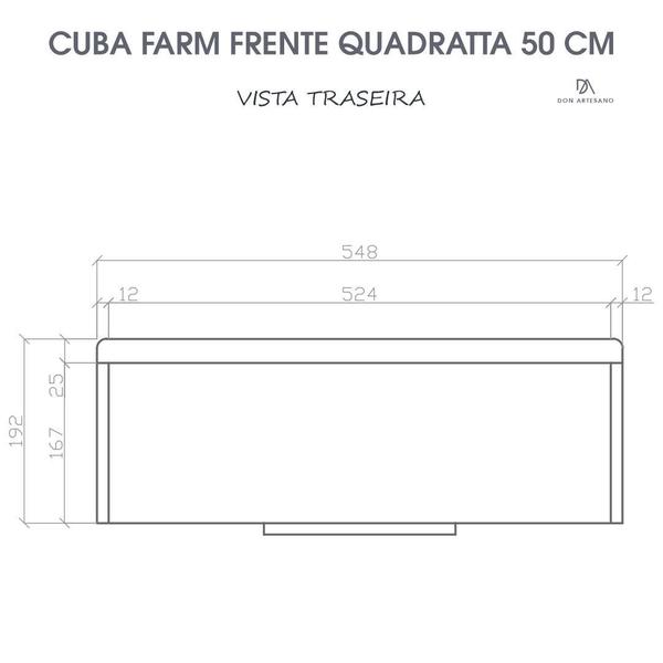 Imagem de Cuba Cozinha Farm Sink Frente Quadratta 50 Cm - Branca