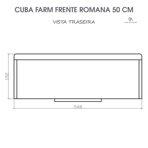 Imagem de Cuba Cozinha Farm Sink Frente Romana 50 Cm - Branca