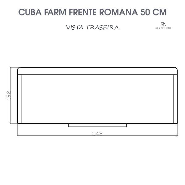 Imagem de Cuba Cozinha Farm Sink Frente ROMANA 50 cm Fazenda