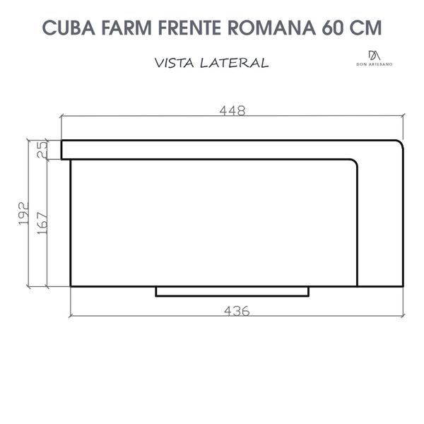 Imagem de Cuba Cozinha Farm Sink Frente ROMANA 60 cm Fazenda