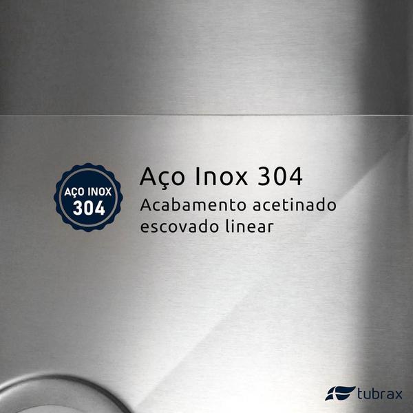 Imagem de Cuba Cozinha Gourmet 58x40 Sobrepor Aço Inox 304 Tubrax