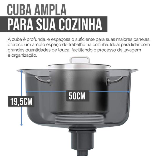 Cuba Cozinha Gourmet Pia Aço Inox Preta Acessórios Embutir - Holtter Home Design Imagem de Cuba Cozinha Gourmet Pia Aço Inox Preta Acessórios Embutir