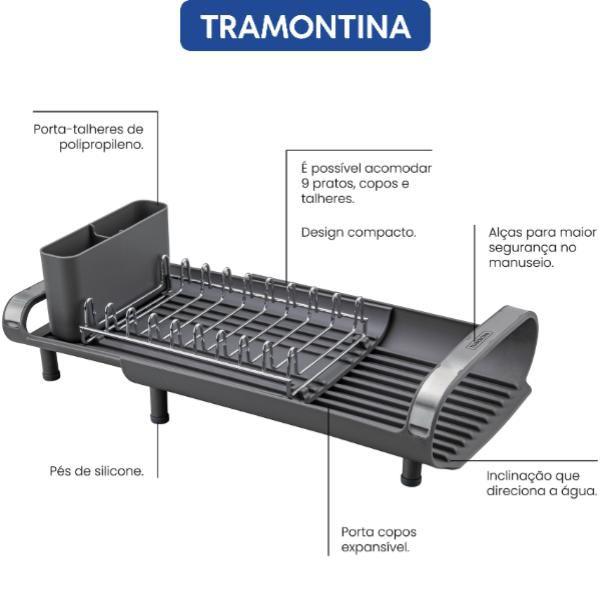 Imagem de Cuba Cozinha Inox 47x30 Acetinado com Escorredor De Pratos