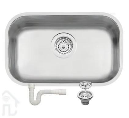 Cuba Cozinha Inox Tramontina Lavínia 47x30x17 Acetinado C/ Sifão Imagem de Cuba Cozinha Inox Tramontina Lavínia 47x30x17 Acetinado C/ Sifão