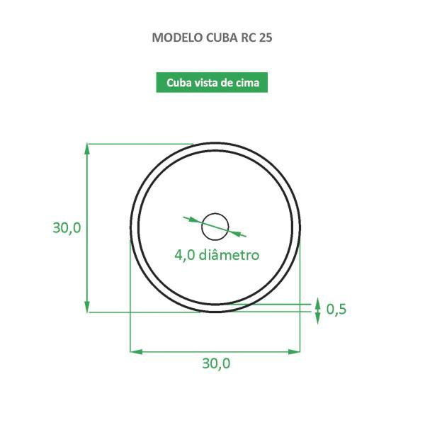 Cuba De Apoio Branca Cerâmica Reno Rc 25 Imagem de Cuba De Apoio Branca Cerâmica Reno Rc 25
