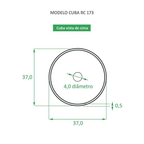 Imagem de Cuba De Apoio Branca E Rose Gold Cerâmica Reno Rc 173