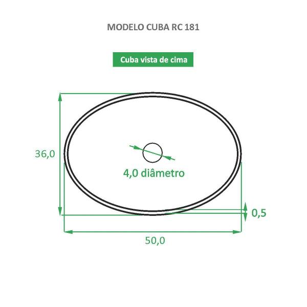 Imagem de Cuba De Apoio Branca E Rose Gold Cerâmica Reno Rc 182