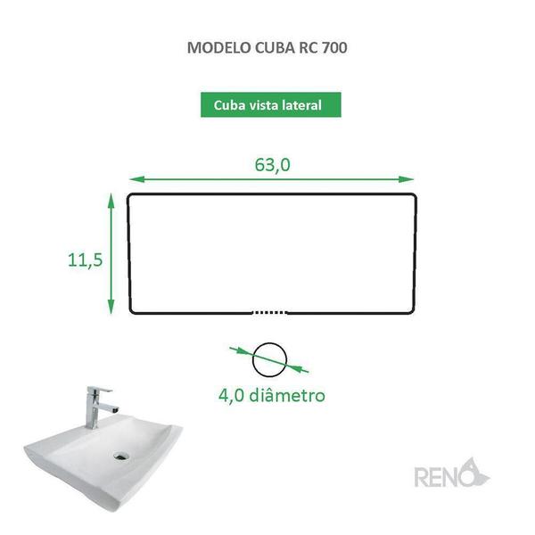 Imagem de Cuba De Apoio Cerâmica Reno Rc 700