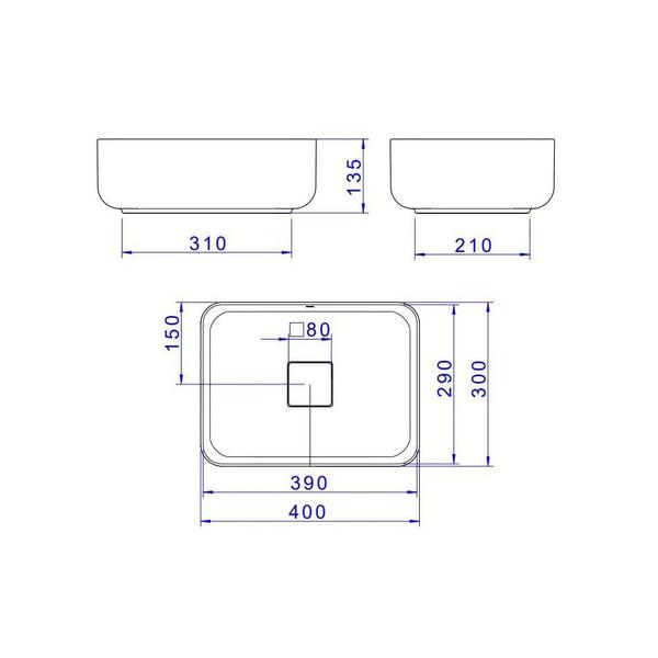 Cuba De Apoio Deca Slim 40X30 L.13040.22 Retangular Marrom Imagem de Cuba De Apoio Deca Slim 40X30 L.13040.22 Retangular Marrom