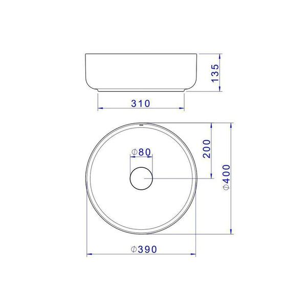 Imagem de Cuba De Apoio Deca Slim 40X40 L.12040.22 Redonda Marrom