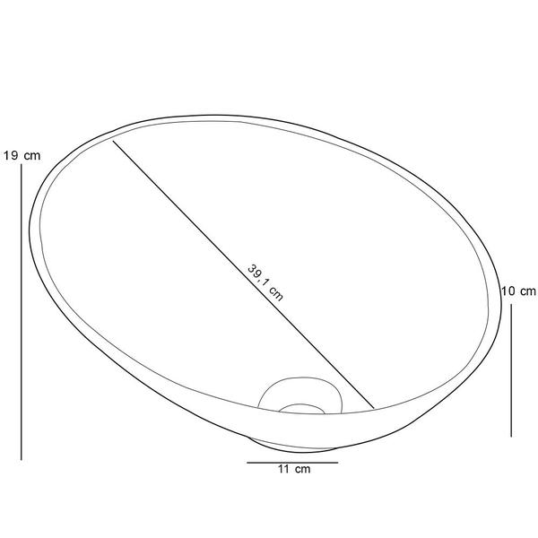 Imagem de Cuba de Apoio Meia Lua Para Banheiro Lavabo C01 BM38W Branco - Lyam