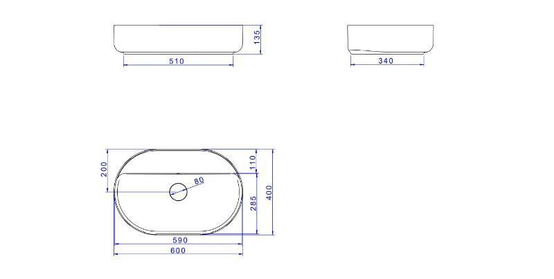 Imagem de Cuba de Apoio Oval com Mesa Branco - L.14060.M.17