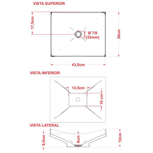 Imagem de Cuba de Apoio Para Banheiro Lavabo C01 Folha F44 Branco - Lyam Decor