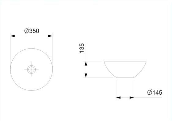 Cuba de Apoio para Banheiro Platinum 35cm Branco - Incepa Louças Imagem de Cuba de Apoio para Banheiro Platinum 35cm Branco - Incepa Louças