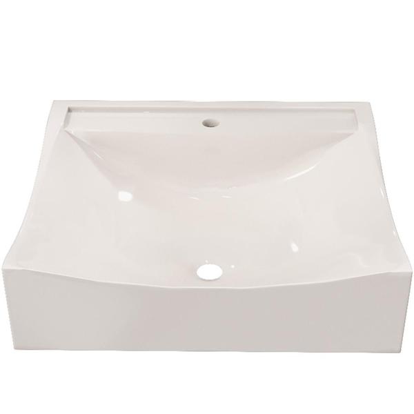 Imagem de Cuba de Apoio Quadrada Para Banheiro Lavabo C01 Q440 Bege - Lyam Decor