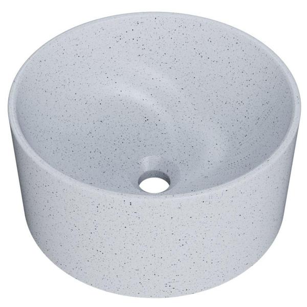 Imagem de Cuba de Apoio Redonda Para Banheiro Lavabo C01 BL30W Branco Granit Matte  - Lyam