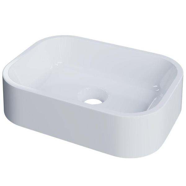 Imagem de Cuba de Apoio Retangular Para Banheiro Lavabo C01 BR37W Branco - Lyam