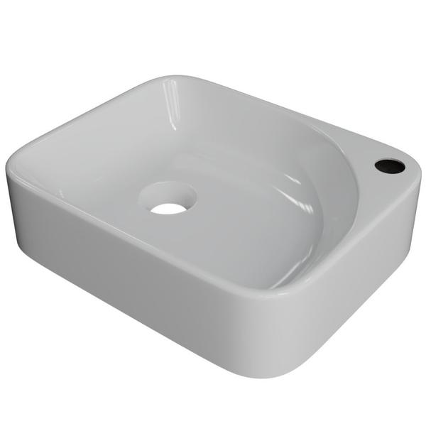 Imagem de Cuba de Apoio Retangular Para Banheiro Lavabo Cross C01 RO36W Branco - Lyam