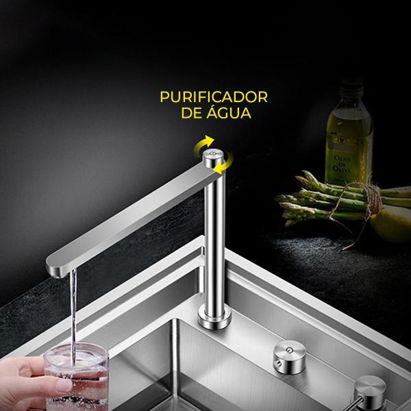 Imagem de Cuba De Cozinha Hide Com Torneira Purificador Cuba Luxo