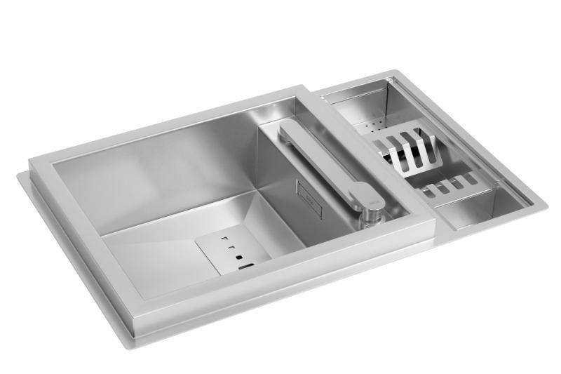 Imagem de Cuba de Cozinha Supra com Monocomando e Calha Organizadora Inox 790X505X162