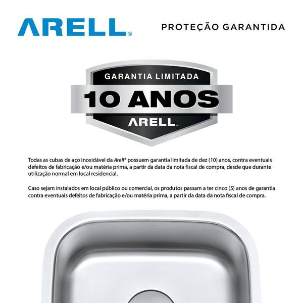 Cuba De Embutir Aço Inox 1mm Escovado C106 45,7x38,1x17,8 Cm - Arell Imagem de Cuba De Embutir Aço Inox 1mm Escovado C106 45,7x38,1x17,8 Cm
