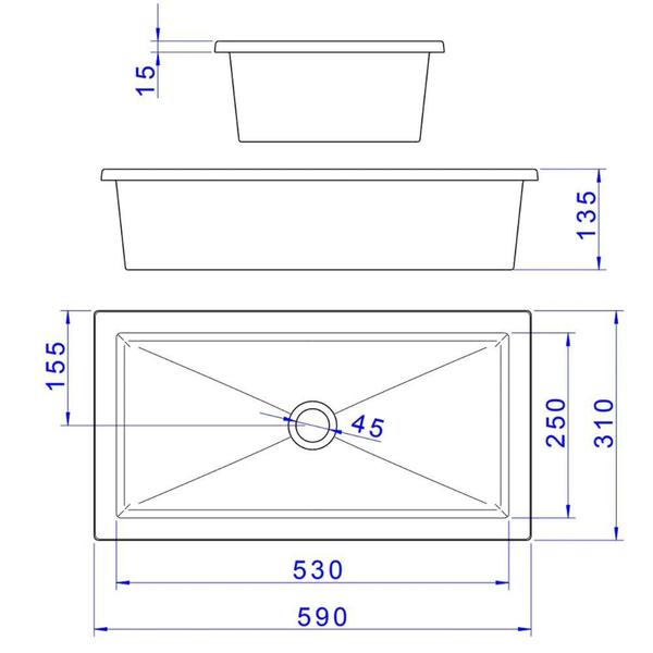 Imagem de Cuba de Embutir Deca 59x30 L.1071.17 Retangular Branco Gelo