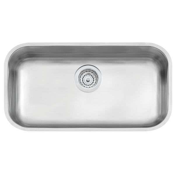 Cuba de embutir Lavínia 56 BL Inox 56x34 cm Tramontina Imagem de Cuba de embutir Lavínia 56 BL Inox 56x34 cm Tramontina