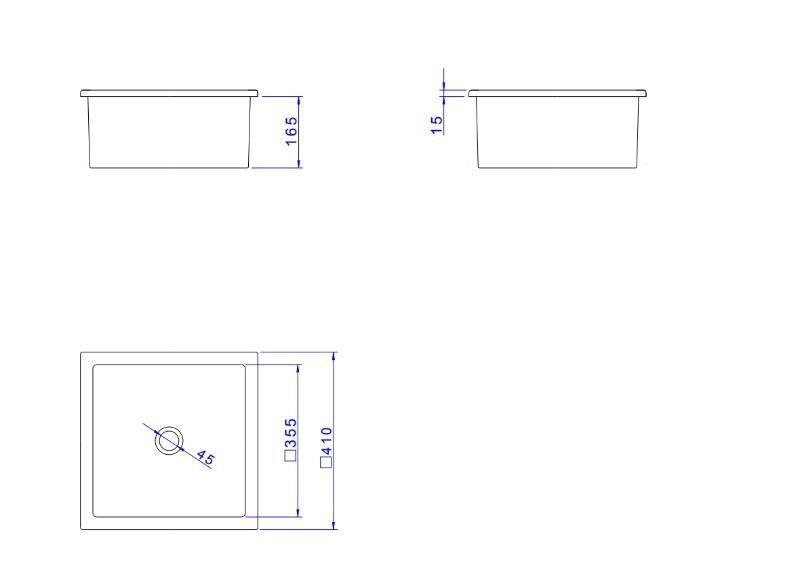 Imagem de Cuba de Embutir Quadrada Branco - L.701.17