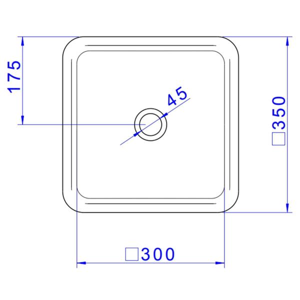 Cuba de embutir quadrada deca 350mm branco l41517 Imagem de Cuba de embutir quadrada deca 350mm branco l41517