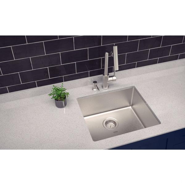 Imagem de Cuba de embutir Tramontina Design Collection Quadrum Undermount Aço Inox Scotch Brite 40 U 40x40 cm