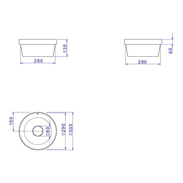 Imagem de Cuba de Sobrepor Deca Slim 30x30 Redonda Soft Antracite