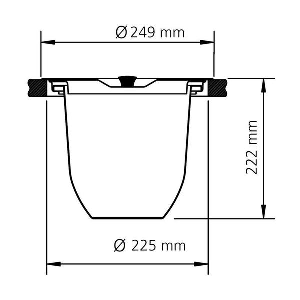 Imagem de Cuba de Sobrepor Morgana 69x49 cm em Aço Inox com Lixeira de Embutir 5 L, Tábua de Madeira, Dosador de Sabão, Cesto Coador e Válvula Tramontina 94990/