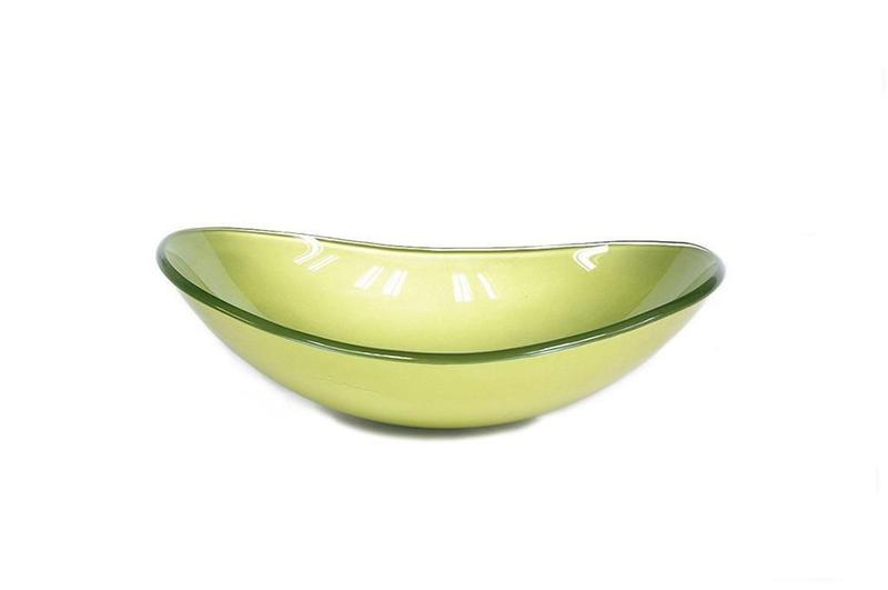 Imagem de Cuba De Vidro Oval 47Cm Verde Oliva