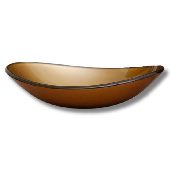 Imagem de Cuba de Vidro Oval Canoa p/ Banheiros e Lavabos - Modelo de Apoio 8mm