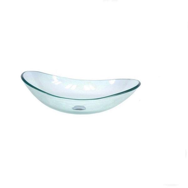 Cuba de Vidro para Lavatório Oval 55cm - Cubas e Gabinetes Imagem de Cuba de Vidro para Lavatório Oval 55cm