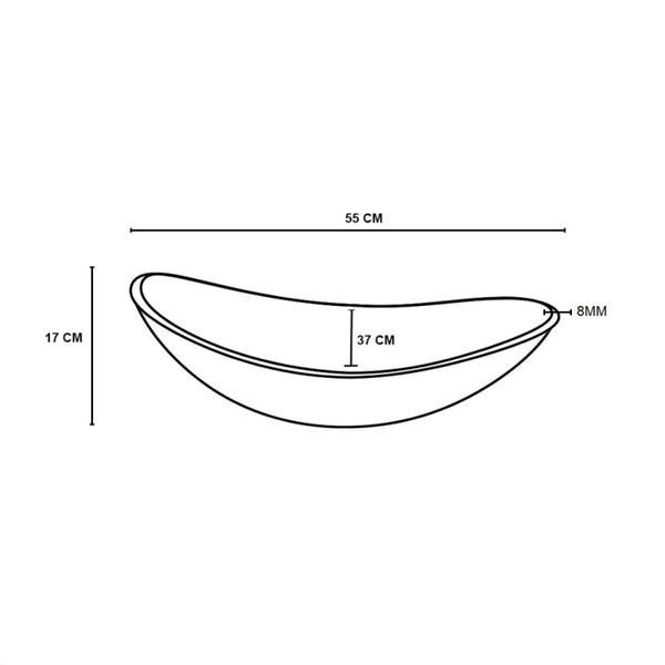 Cuba de Vidro para Lavatório Oval 55cm - Cubas e Gabinetes Imagem de Cuba de Vidro para Lavatório Oval 55cm