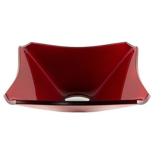 Cuba De Vidro Quadrada Chanfrada 30Cm Vermelho Cereja - Cubas E Gabinetes Imagem de Cuba De Vidro Quadrada Chanfrada 30Cm Vermelho Cereja