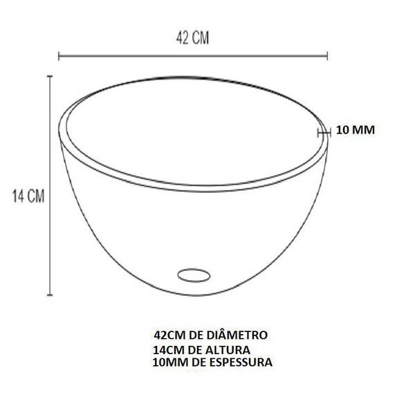 Imagem de Cuba De Vidro Redonda 42Cm Dourado Real + Válvula + Torneira