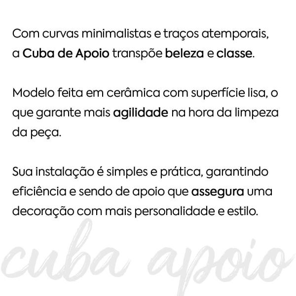 Imagem de Cuba deca apoio meia lua l.1036.17 branco gelo