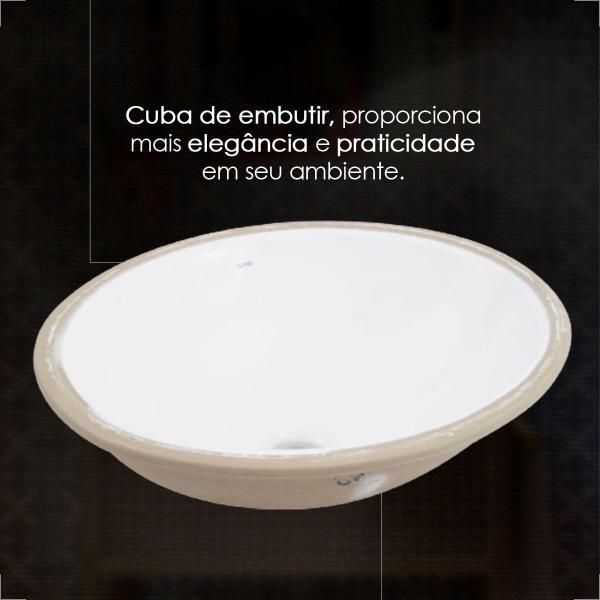 Imagem de Cuba deca embutir oval l.37.17 branco gelo