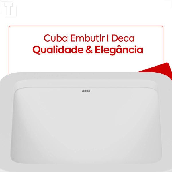 Imagem de Cuba deca embutir quadrada l.415.17 branco gelo 350mm