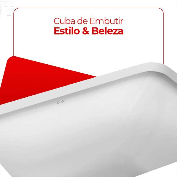 Imagem de Cuba deca embutir retangular l.375.17 branca 480x355mm