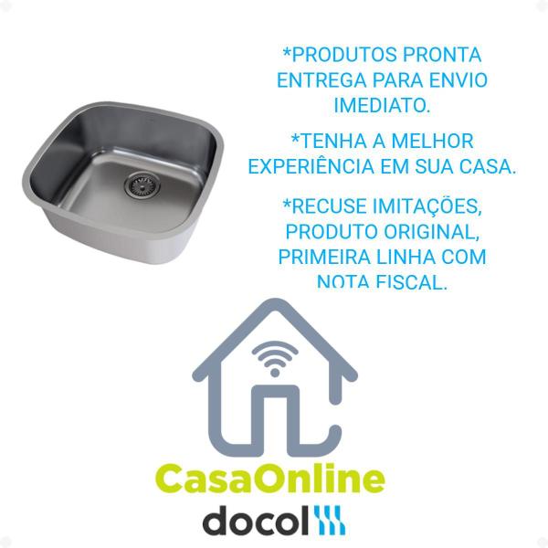 Cuba Docol Invicta 46x42x22 polida C/ Val e Sifão 01696504 Imagem de Cuba Docol Invicta 46x42x22 polida C/ Val e Sifão 01696504