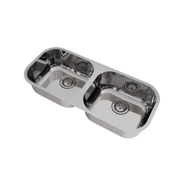 Cuba Dupla Docol Spice 83X34 017025CH Inox Imagem de Cuba Dupla Docol Spice 83X34 017025CH Inox