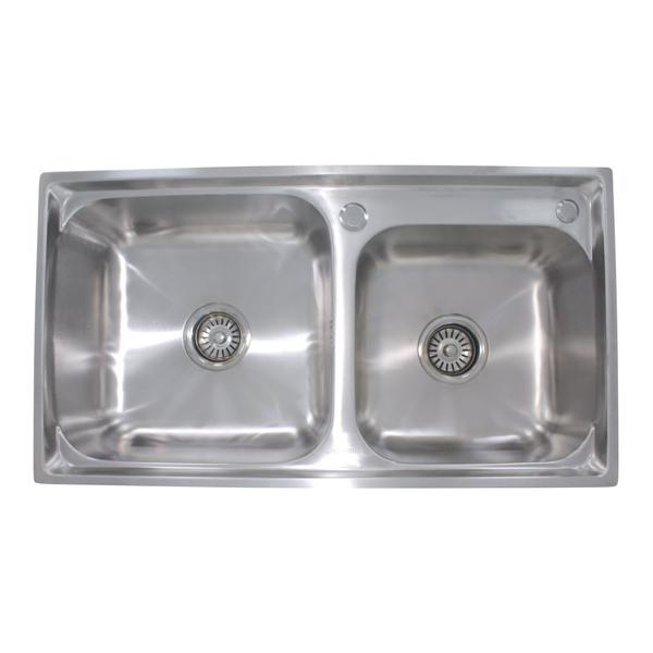 Cuba Dupla Inox Cozinha Sobrepor Ou Embutir com cesto - Guimmis Imagem de Cuba Dupla Inox Cozinha Sobrepor Ou Embutir com cesto