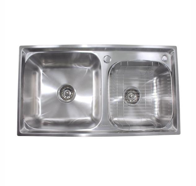Cuba Dupla Inox Cozinha Sobrepor Ou Embutir com cesto - Guimmis Imagem de Cuba Dupla Inox Cozinha Sobrepor Ou Embutir com cesto