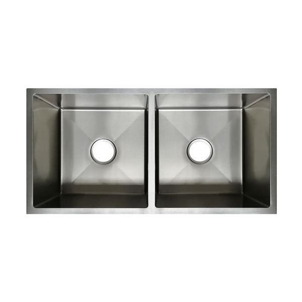 Imagem de Cuba Dupla Inox de Cozinha Premium - Embutir ou Sobrepor Gourmet 86x44 - Prata