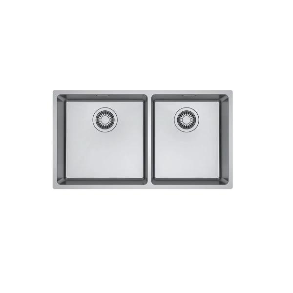 Cuba franke de embutir e sobrepor em aço inox linea dupla 74x40cm 18546 Imagem de Cuba franke de embutir e sobrepor em aço inox linea dupla 74x40cm 18546